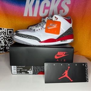 Jordan 3 Retro Fire Red Size 11.5M Pre-loved